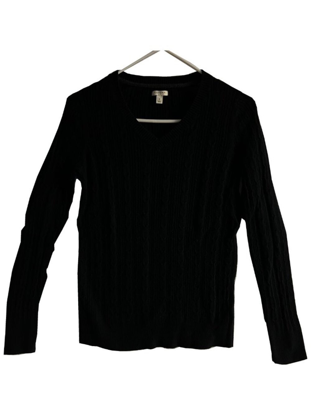 Women's Sonoma Black V-Neck Long-Sleeve Sweater